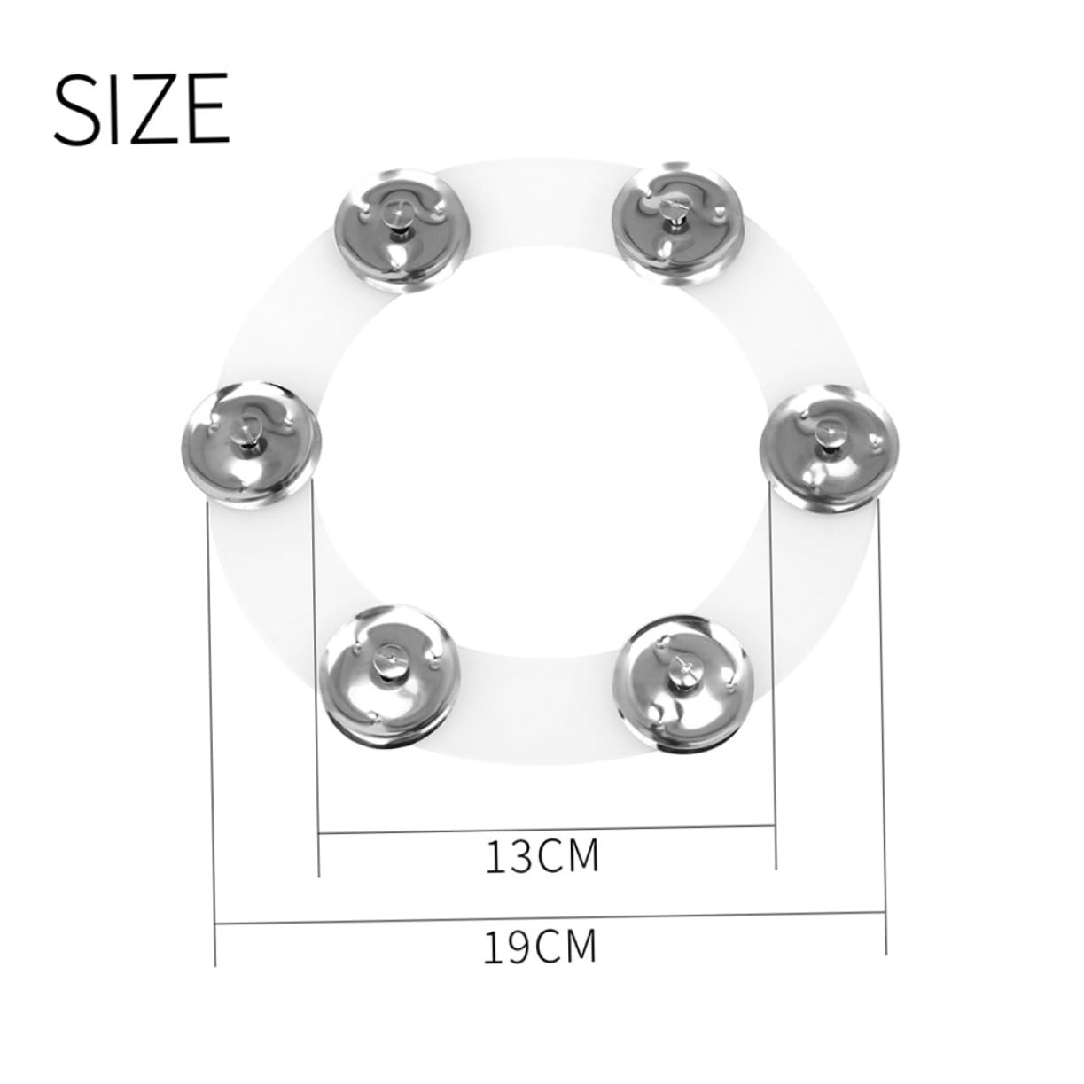 ULDIGI 6 Pack Silicone Tambourine Ring for Boys and Girls Adults Drum Cymbal Shield Accessory