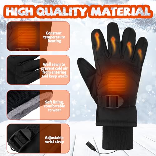 Newcotte USB Heated Gloves Electric Winter for Kids and Baby Snow Ski Waterproof Warm Gloves Boys Cold Weather4