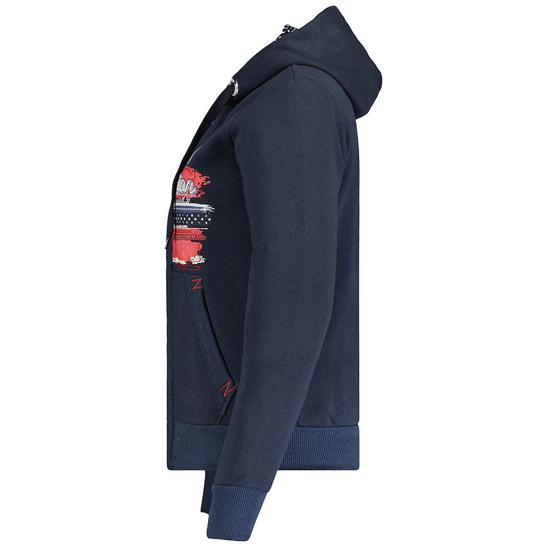 Geographical Norway Farlotte Lady - Sweat Femme Zip Capuche Poches - Sweatshirt Manches Longues Chaud Hoodie Veste - Pull Femmes Saison Printemps Ete Automne Hiver