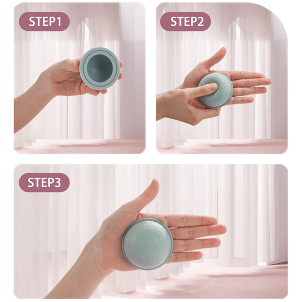 1Par De Pelotas De Masaje para Yoga Relajación Muscular Alivio del Dolor Pelota De Fascia Portátil Copa Anticelulítica De Silicona Ventosas De Masaje Al Vacío