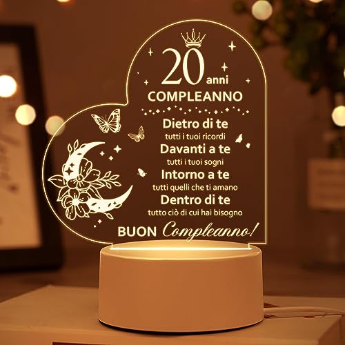 Vetbuosa Regalo Ragazza 20 anni, Regalo Ragazzo 20 Anni, Regalo Amica...