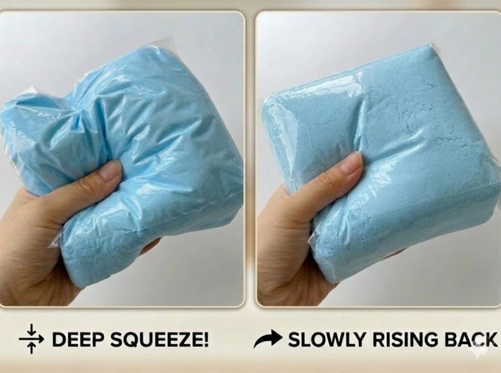 Jumbo Slow Rising Squishy Cube for Adults Premium Desk Squeeze Toy for Stress, Taba Squishy Stress for Anxiety Relief, Office Fidget Focus Tool Party Favors Gifts (Blue)
