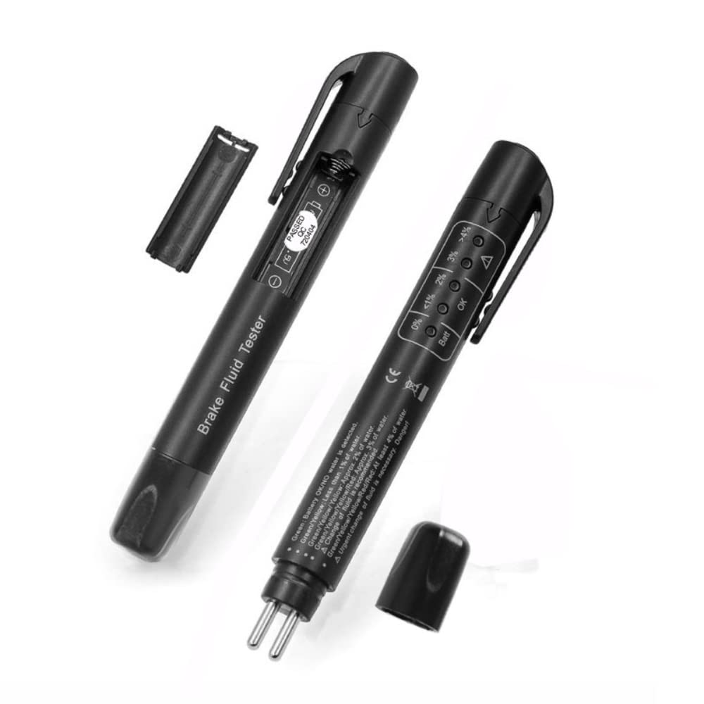 DollaTek Tester del liquido dei freni Test del liquido con 5 indicatori LED Penna per test della qualità dell'olio Strumenti diagnostici per auto auto Tester del liquido dei freni