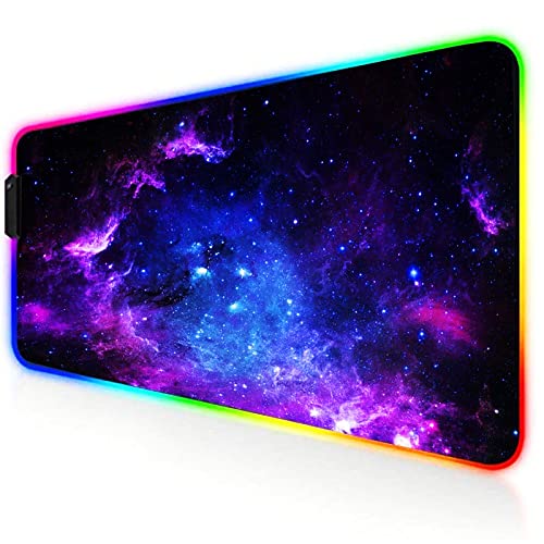 TEKXDD RGB Mouse Pad Gamer Alfombrilla para Mouse 12 Modos...
