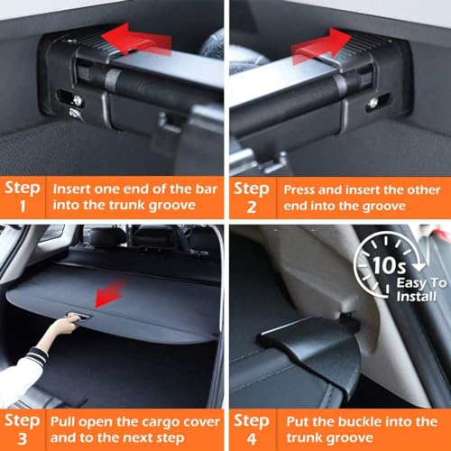 Cubierta de carga para Jeep Grand Cherokee 2011-2016 retráctil e impermeable 6