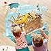 MoinKidz Wooden Noah's Ark Puzzle for Kids Ages 4-8, Large 48 Piece Round Floor Puzzles for Kids Ages 3-5, Christian Bible Religious Wooden Jigsaw Puzzle for 3 4 5 6 7 8 Year Old