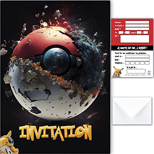 10 Cartes D'Invitation Anniversaire Astronaute - Kit Espace Avec Quiz, Autocollants & Enveloppes - 9