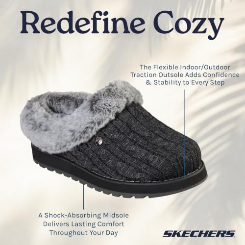 Skechers BOBS Women's Keepsakes - Ice Angel Slipper, Charcoal, 7 M US - image 8