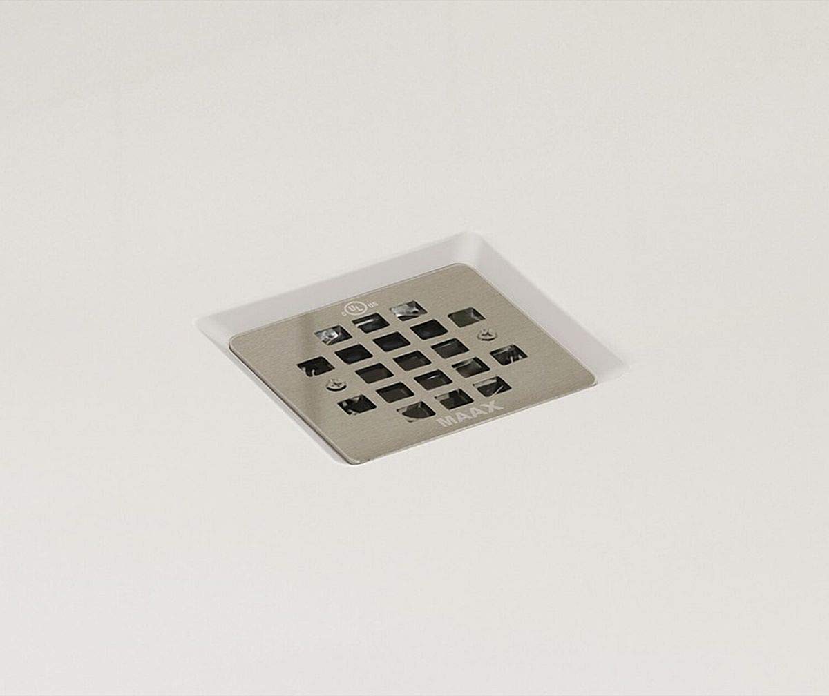 MAAX OPT20254-305 Square PVC Drain, Brushed Nickel - Amazon.com