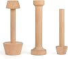 3 Pcs Wooden Tart Tamper Set, Double Side Pie Pastry Dough Tampers, DIY Cake Egg Tart Pan Mold Presser Baking tool for Mini Egg Tart Shells,Pastry, Cheesecake, Mini Pie and Dessert Baking