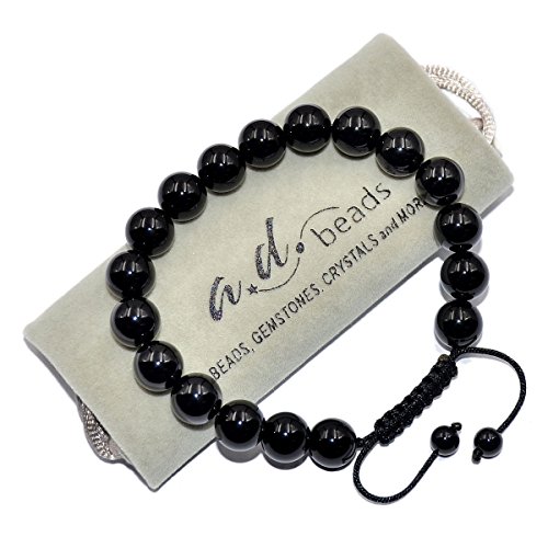 Image of AD Beads Natural 10mm Gemstone Bracelets Healing Power Crystal Macrame Adjustable 7-9 Inch