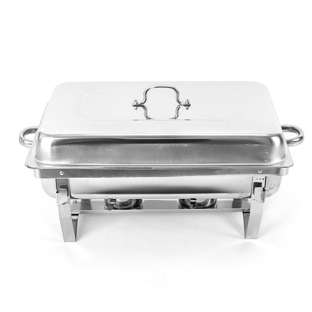 Chafing Dish 7,5 L Acero Inoxidable Calientaplatos Calentador de alimentos Buffet Recipiente para Catering Buffet Party