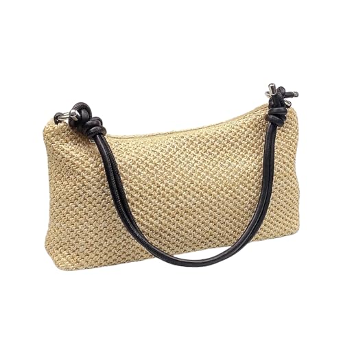 Image of Women Straw Purse Shoulder Handbag Woven Hobo Bag for Beach