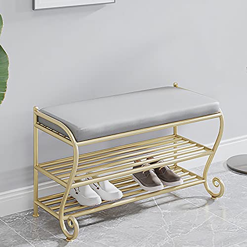 Étagère à chaussures à 2 niveaux avec siège pour optimiser les petits espaces - 4