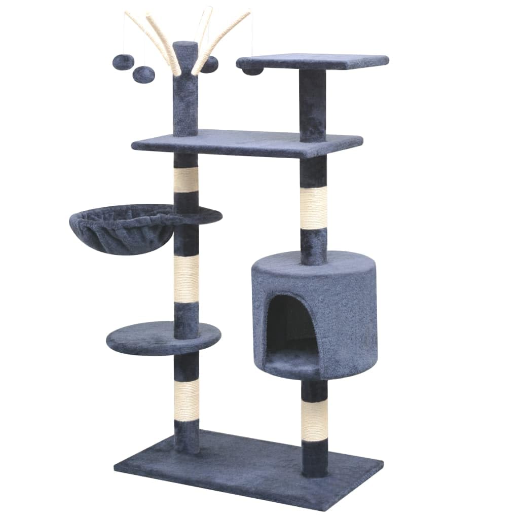 Árbol rascador para gatos de 125 cm, con cueva y hueco para tumbarse | Versátil parque infantil para el salón con acogedora cueva para gatos, hueco para tumbarse y troncos de sisal robustos.