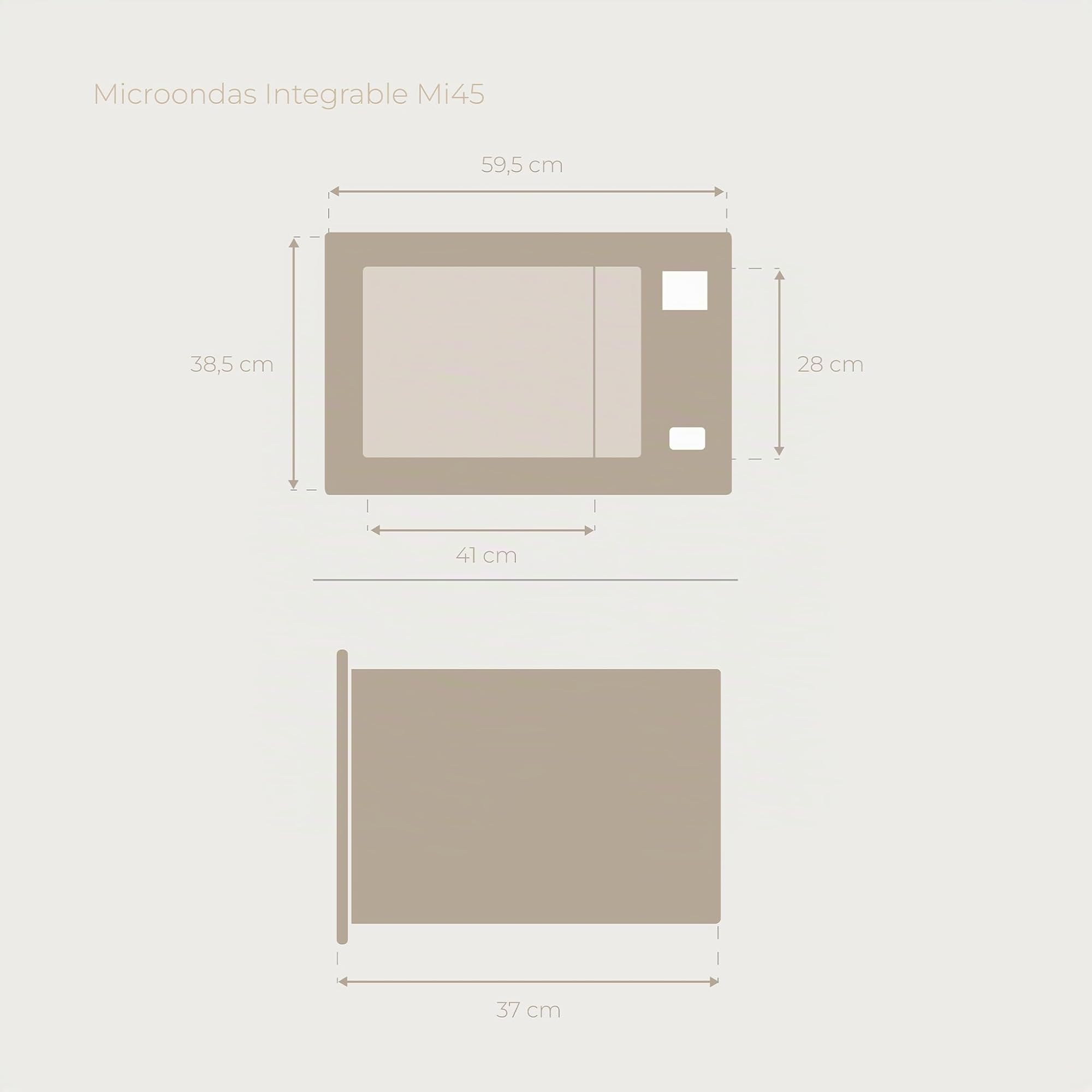 Micro-ondes intégré EVVO Mi45 Glass Bl