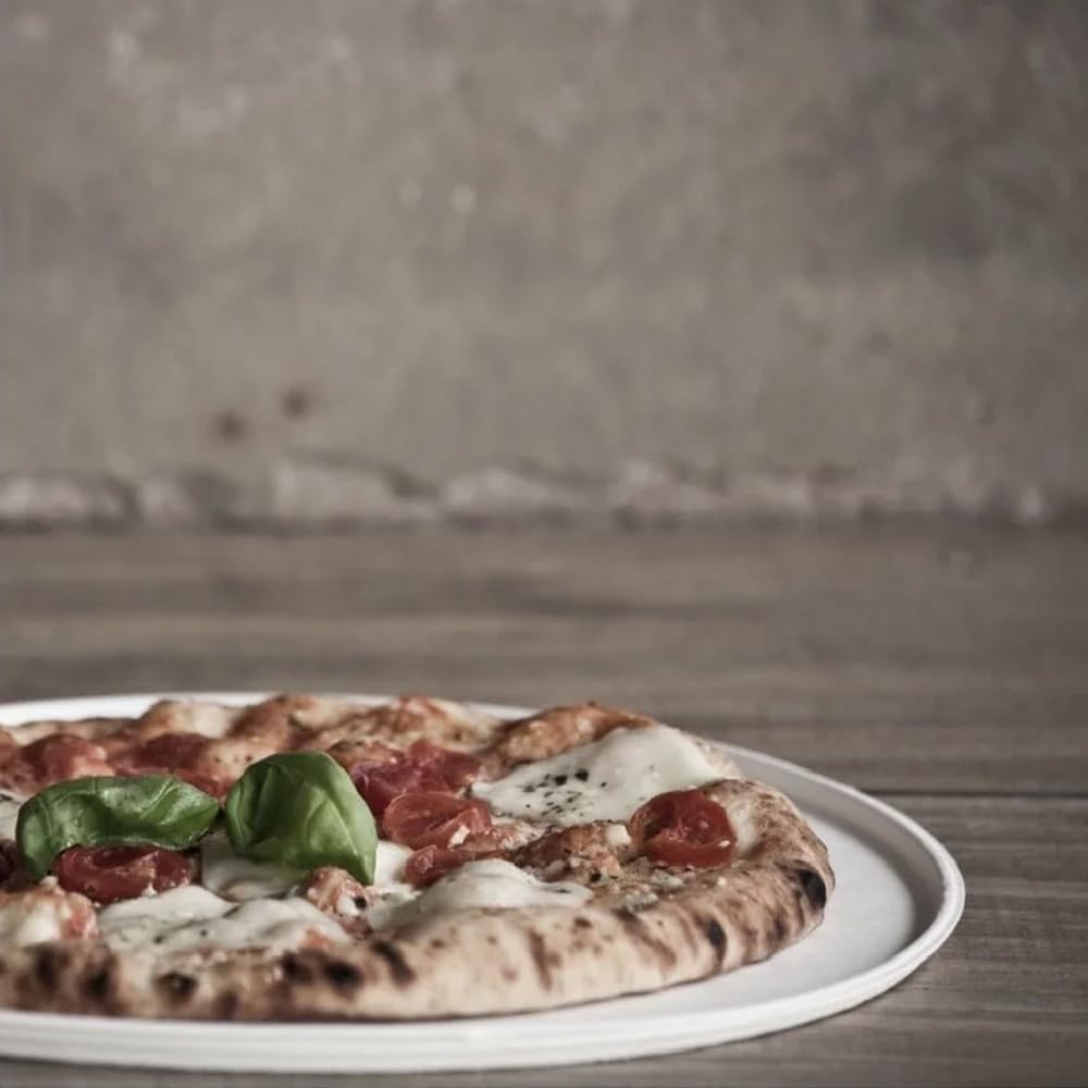 50 Piatti Pizza Bianchi in Polpa di Cellulosa 32cm, Ideale per Pizza, Piatti Impermeabili adatti al Microonde, Biodegradabili e Compostabili