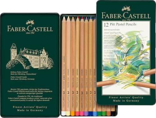 Faber-Castel FC112112 Pitt Pastel Pencils in A Metal Tin (12 Pack), Assorted image 5