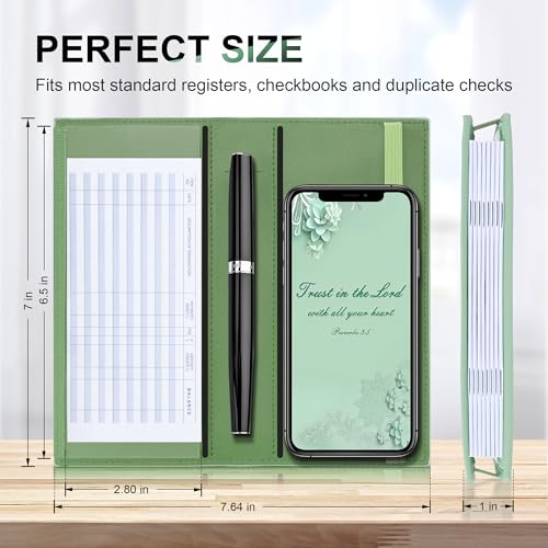 Save $3 on CASMONAL RFID Vegan Leather Checkbook Cover - Image 5