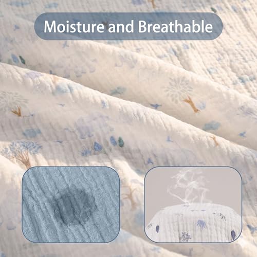 Image of GLLQUEN BABY Muslin Swaddle Blankets for Newborn Boys, Large 40''x38'' | 4Pk, 100% cotton, ultra soft and breathable, gentle on sensitive newborn skin, Multi-use as swaddle wrap, receiving blankets