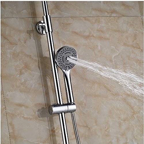 Robinet de douche mural avec pommeau à main et flexible 150 cm