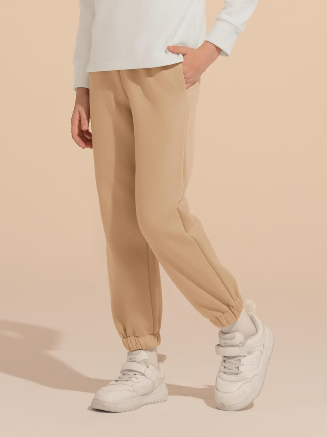 Haloumoning Boys Fleece Sweatpants Kids Elastic Waist Casual Joggers Active Athletic Pants with Pockets 5-14Y - Image 3