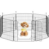 Yaheetech 8 Panneaux Parc pour Chien 60 x 60cm Enclos Chiens Interieur Cage pour Chiens Gr...