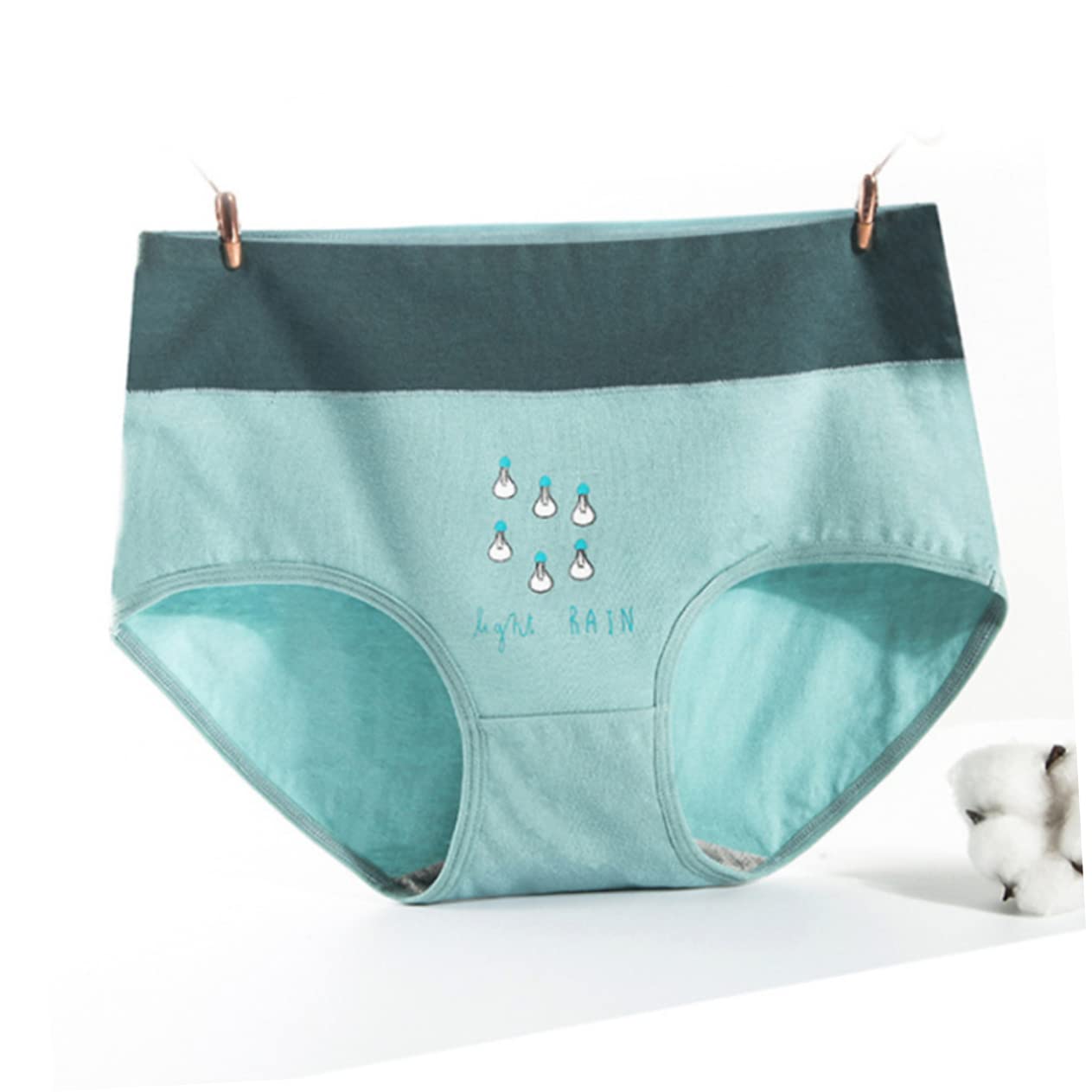 SHERCHPRY Bragas de algodón para mujer, ropa interior femenina de cintura alta, ropa interior para mujer, bikini para mujer, 5 unidades