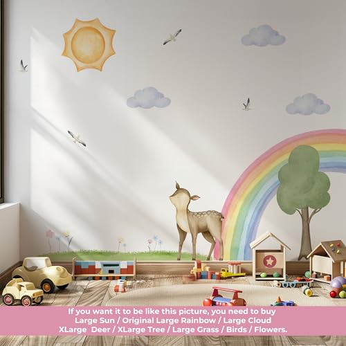 Vinilo decorativo arcoíris medio con escena forestal miniatura 2