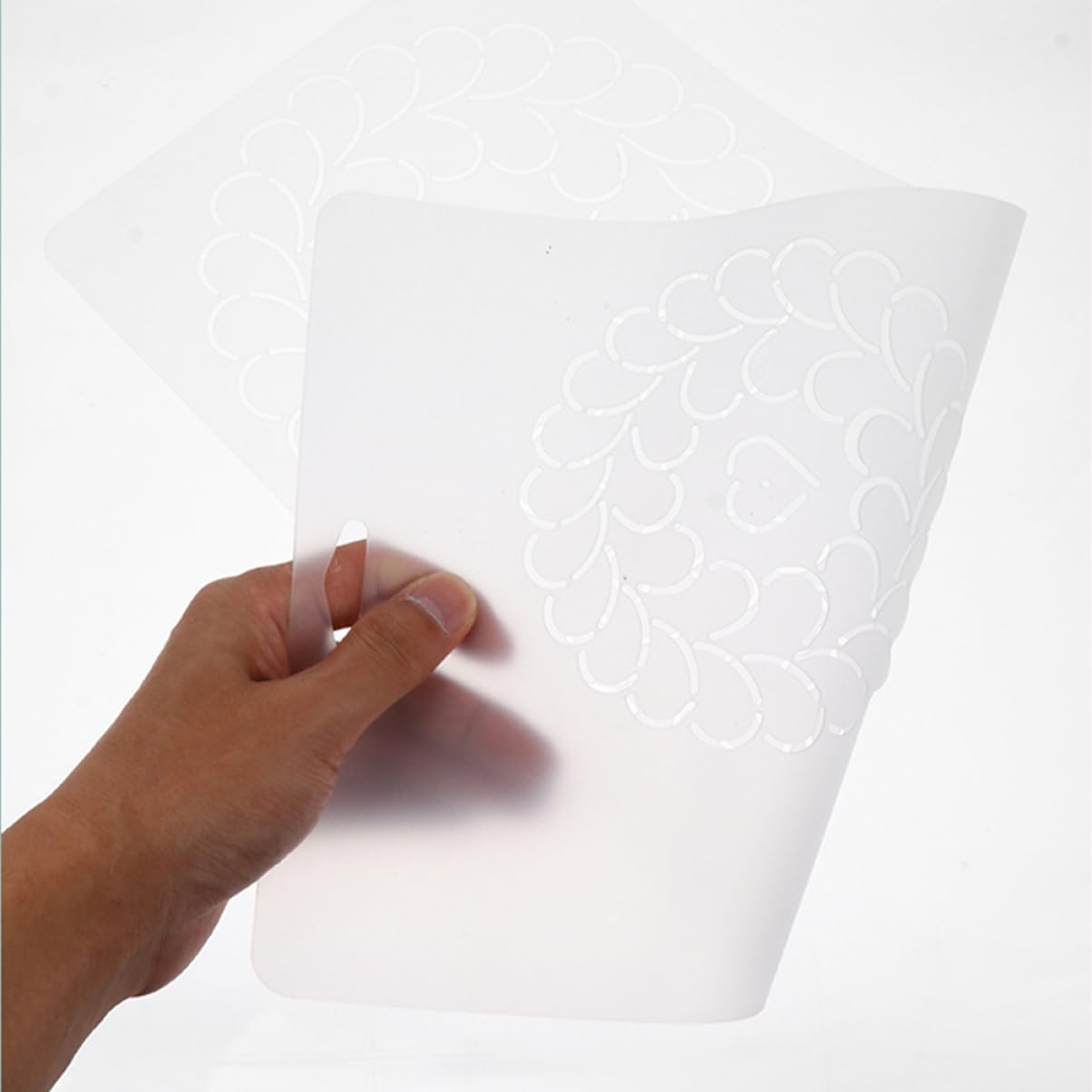 Gadpiparty 4 Pezzi modello patchwork di grandi dimensioni Forniture trapuntanti cucitura forme modelli di cucito telai per trapuntatura per trapuntatura a mano bianca