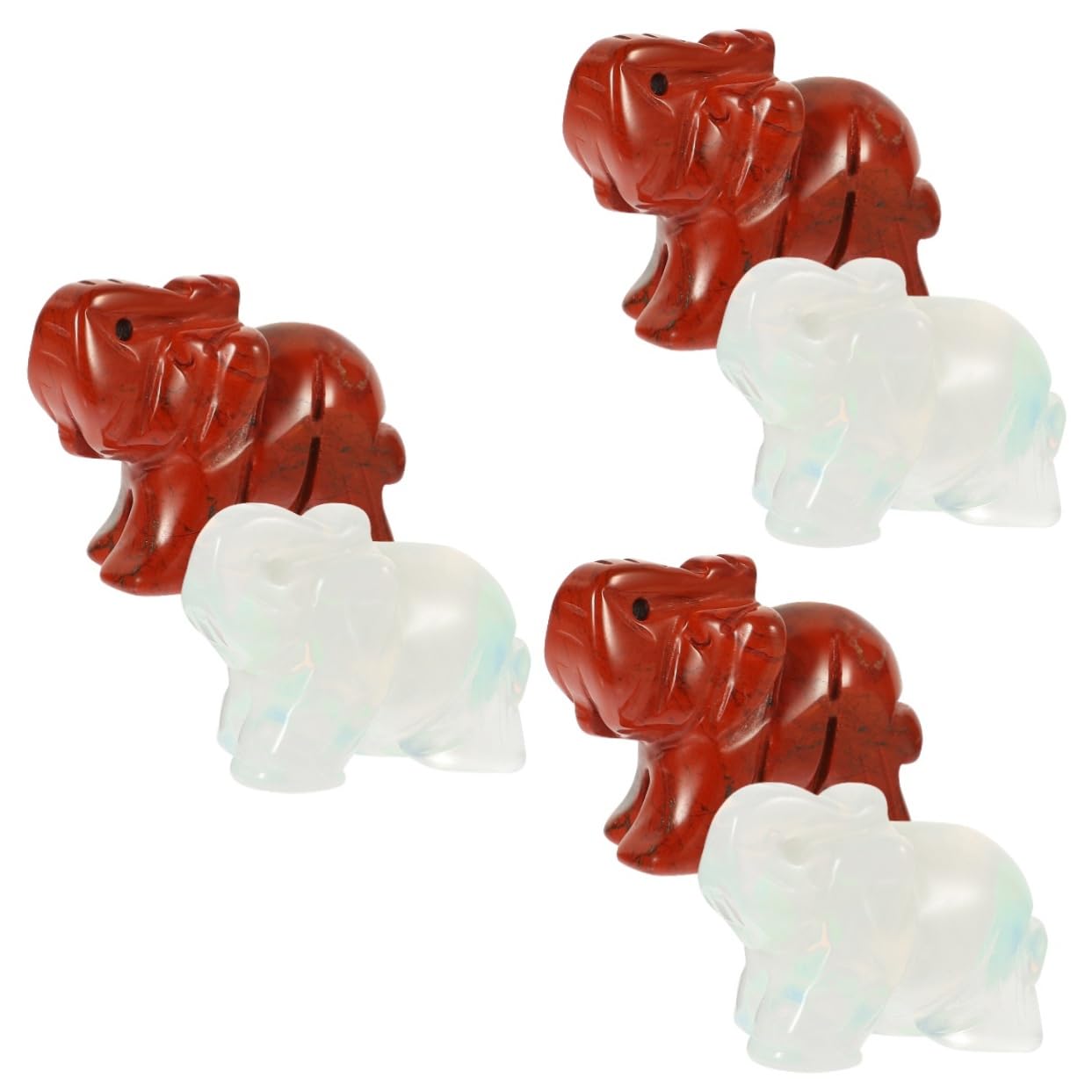 Cabilock 6piezas Estatua De De De Cuarzo Decoración Feng Shui para y Jade Adorno De para Mesas y