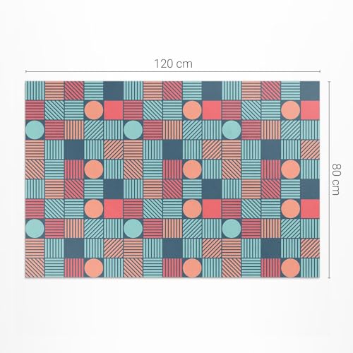 Tapis du sol vinyle Floorart Design haut de gamme rectangle géométrique 80x120