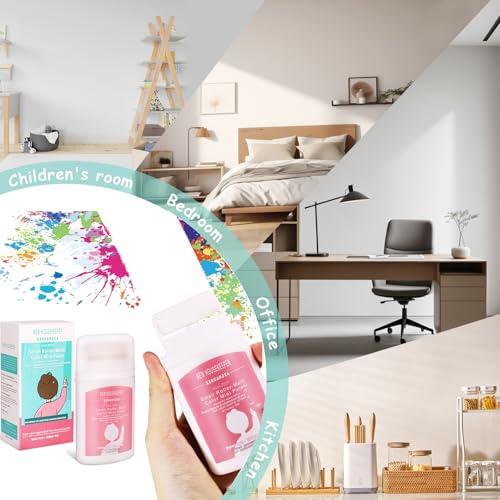 Wandfarbe weiß 200ml, 2 Stück Wandreparatur rollbürste mit wandreparaturpaste, Wandfarbe ausbessern weiß Ausbesserungsfarbe für Innen zum Ausbessern für Reparieren Sie Graffiti, Kratzer, Flecken