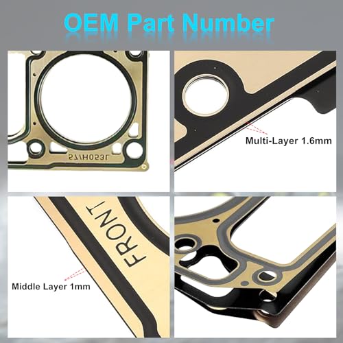 Image of 2PCS MLS Cylinder Multi Layer Head Gasket 12589226 for LS1 /LS6 V8 4.8L 5.3L 5.7 Liter Engines, for 2002-2015 Chevrolet /Buick /GMC /Pontiac /Hummer /Cadillac /Saab, 12498544 98544