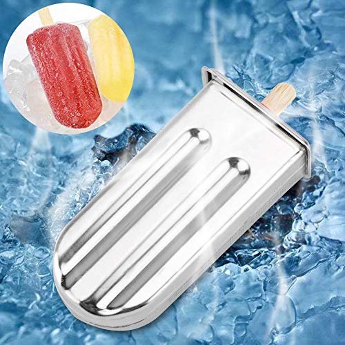 AUNMAS Máquina de sorvete faça você mesmo, moldes de picolé de aço inoxidável, moldes de gelo, picol