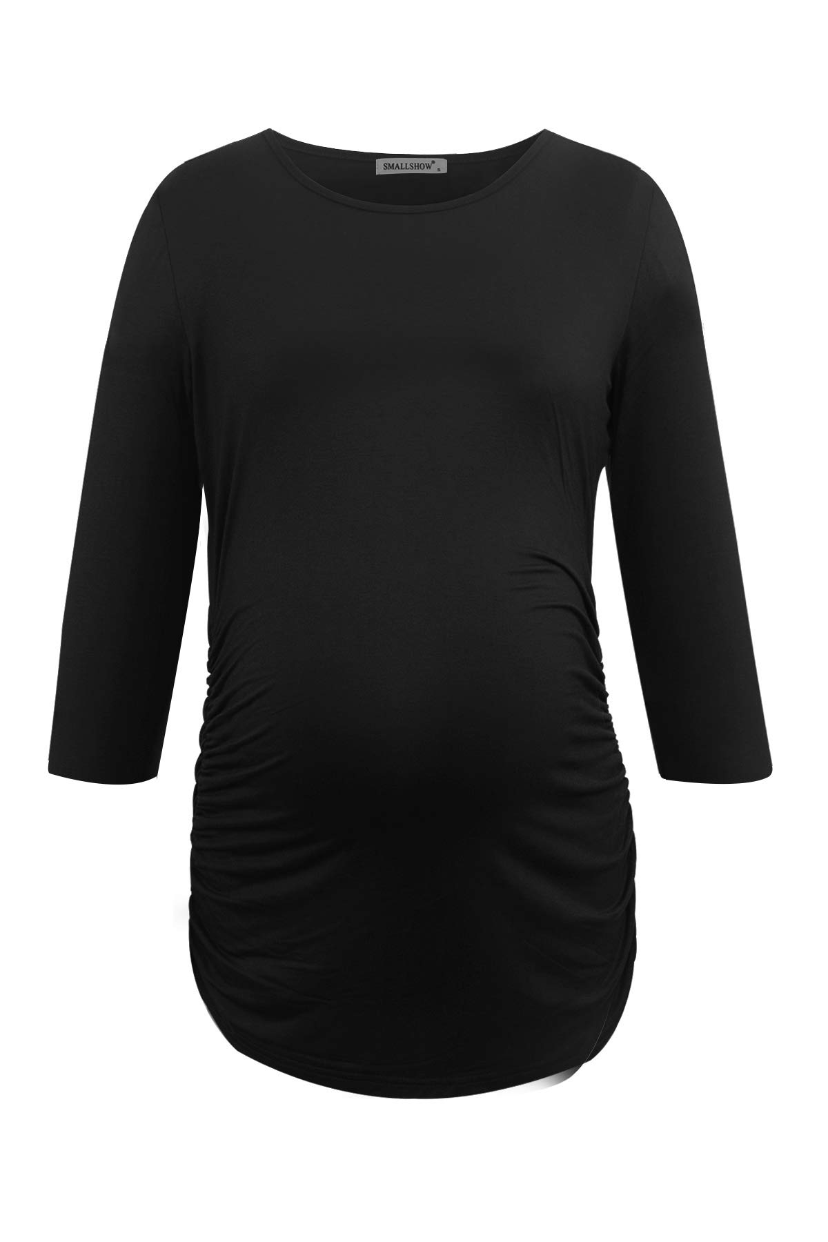 Smallshow blusa de maternidad para mujer, manga 3/4, túnica para embarazo, 3 unidades - - Medium