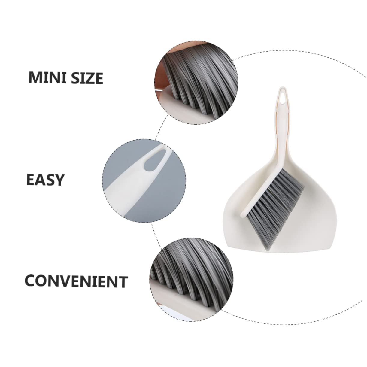 FOMIYES 2 Sets Children's Dustpan Broom Household Cleaning Brush Broom with Dustpan Desktop Cleaning Supplies Mini Broom Mini Cleaning Broom Desktop Broom Mini Dustpan Pet Cleaning Tool