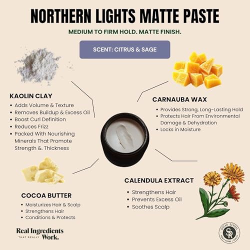 Northern Lights Matte Paste Shear Revival cire coiffante mate 56g