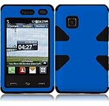 For LG 840G LG840G Dynamic Hybrid Tuff Hard Case Snap On Phone Silicone Cover Blue/Black Accessory