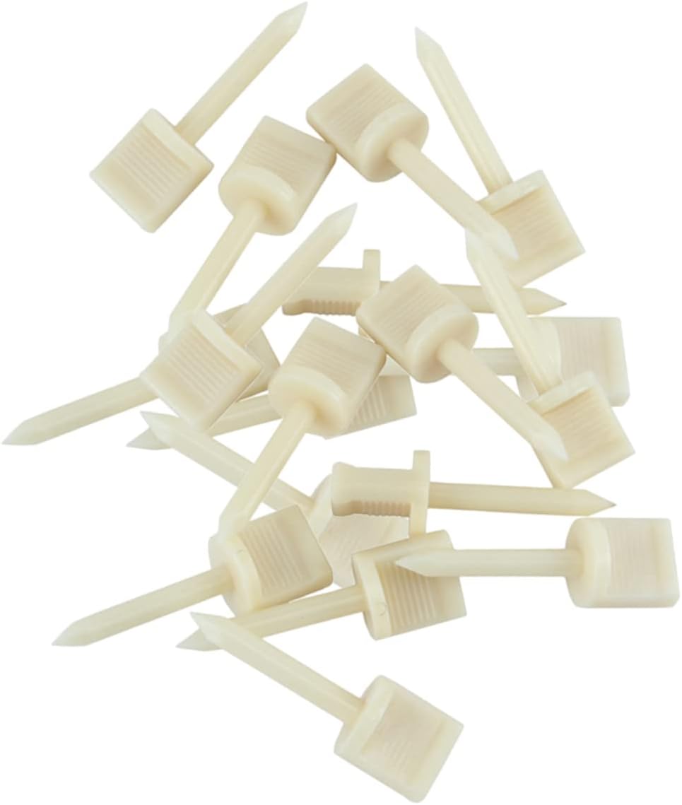 BESTonZON 20Pcs 6.5cm ABS Archery Fixed Pins for Match Practice Beige | Lightweight Position Markers, Outdoor Shooting Accessory Set, for Archery Lovers, Target Paper Setup