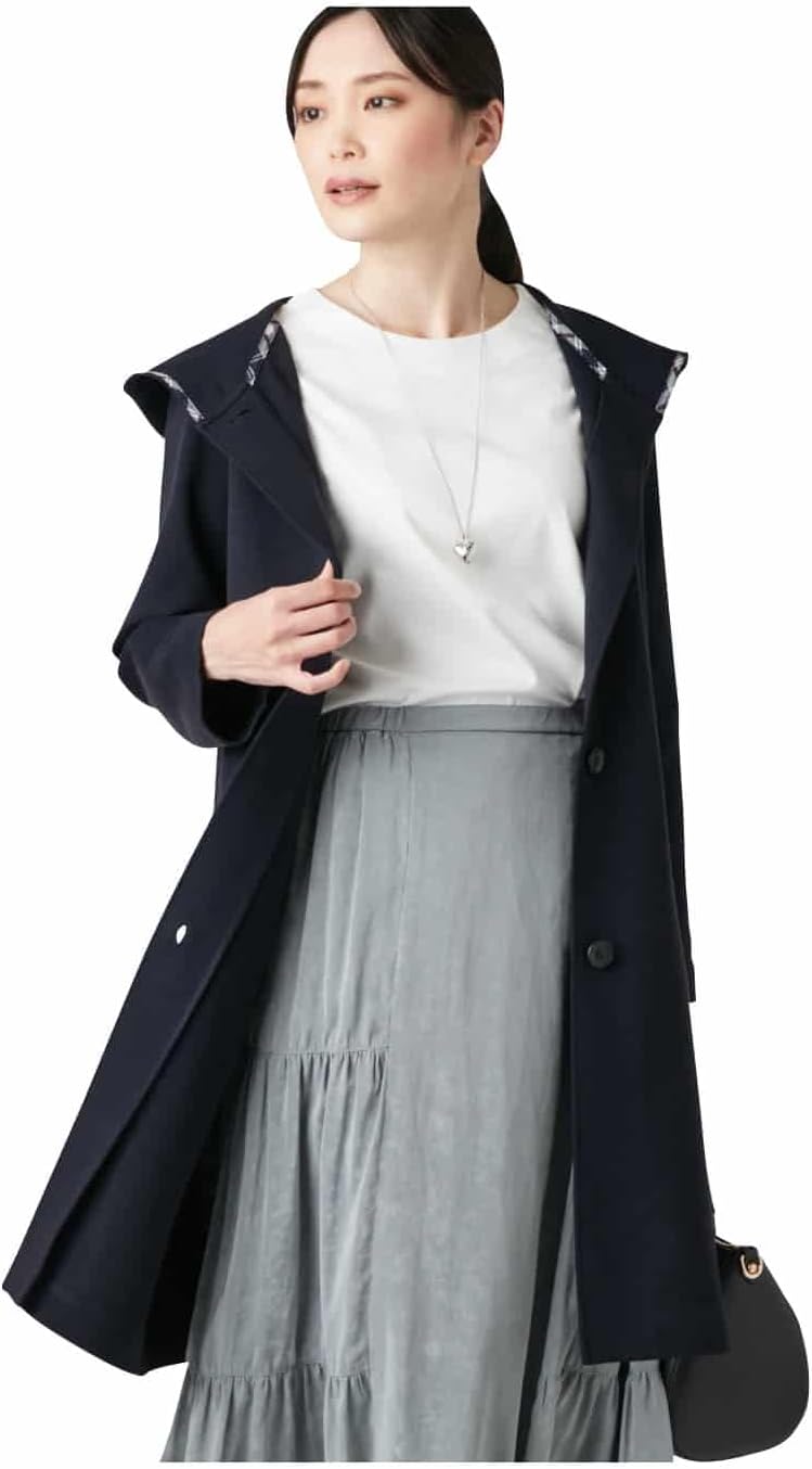 [ニューヨーカー] ロングスリーブ ウール混ミラノリブ フーデッドコーディガン ウィメンズ