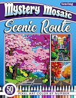 Scenic Route Mystery Mosaics Color by Number: 50 Pixel Art Journeys Through Breathtaking Roads B0DCTS7L17 Book Cover