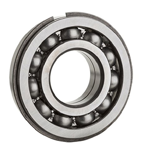 NTN Bearing 6201NR Single Row Deep Groove Radial Ball Bearing with Snap Ring, Normal Clearance, Steel Cage, 12 mm Bore ID, 32 mm OD, 10 mm Width, Open