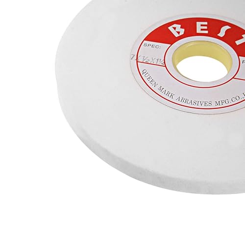 Miniatura 9 de uxcell Grano de aluminio blanco WA 120 de las muelas abrasivas del banco de 7 pulgadas para el pulido superficial