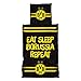 Produktbild Borussia Dortmund BVB-Bettwäsche Eat. Sleep. Borussia. Repeat (135 x 200 cm, 80 x 80 cm)