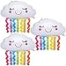 Produktbild Opopark Wolkenförmige Luftballons, 3 Stück Mylar Folien Ballon, Lächelnde Quasten Luftballon, Kinder Geburtstagsdeko, Party Zubehör Set für Baby Shower Geburtstag Party Dekoration(Quaste Regenbogen)