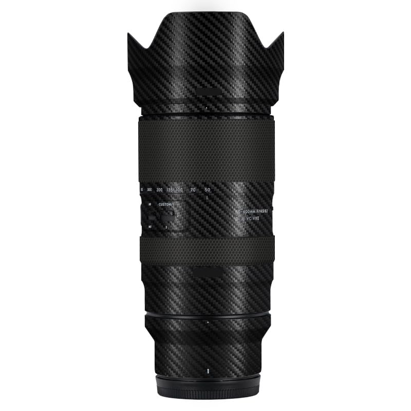 Autocollant Tamron 50-400 mm Nikon protection objectif fibre de carbone