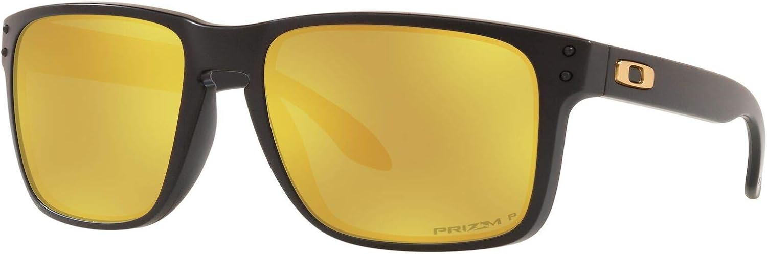 Oakley Man Sunglasses Matte Black Frame, Prizm 24K Polarized Lenses, 59MM