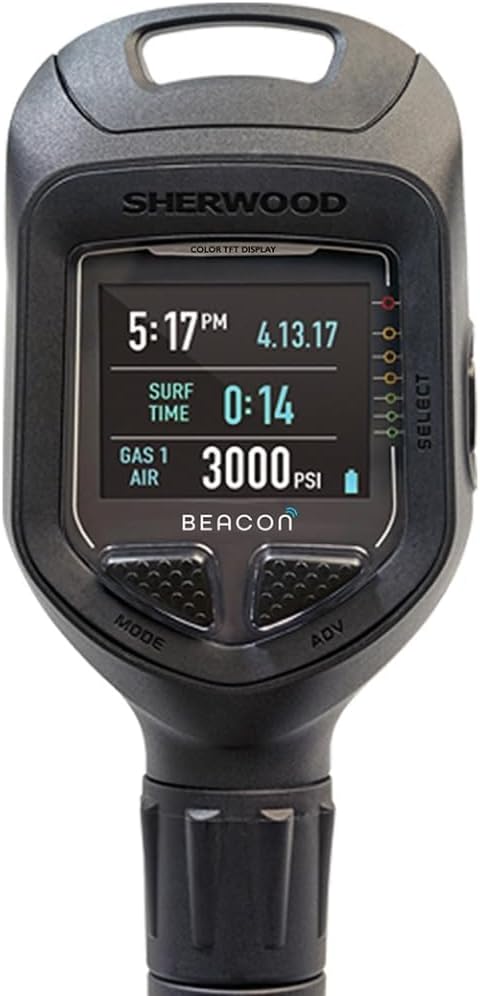 Sherwood Scuba TFT Color Screen Air Integrated Dive Computer, with Locking QD and Bluetooth integrated Dive Log