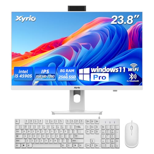 Image of 23.8 inch FHD All-in-One Desktop Computer i5-4590S 8GB RAM 256GB SSD Win11 Pro